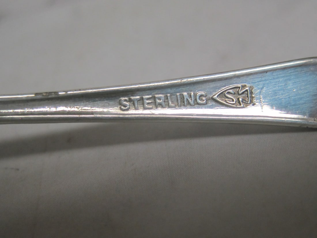 Pair of Sterling Silver Salt Cellars & Spoons - 7
