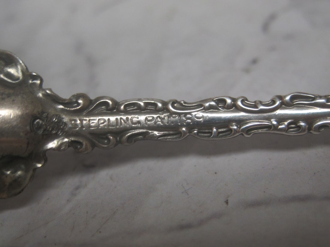 1891 Whiting Sterling Silver Master Salt Spoon - 4