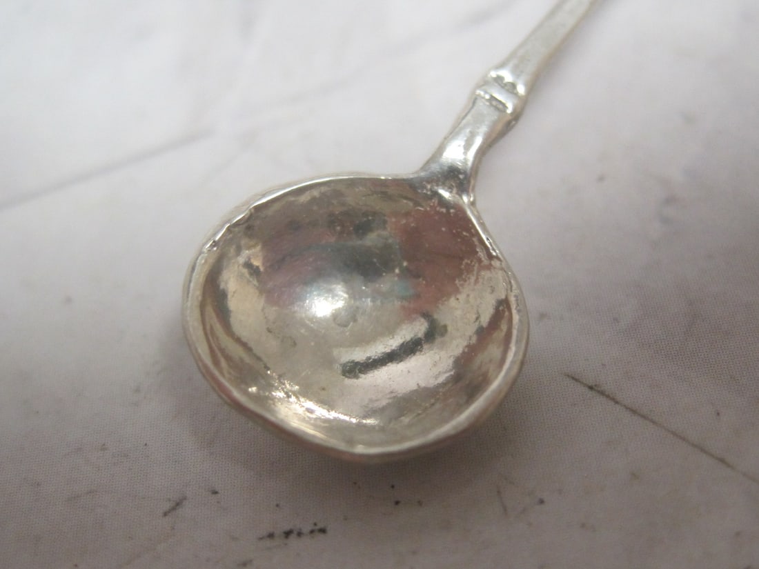 Sterling Silver Salt Spoon - 4