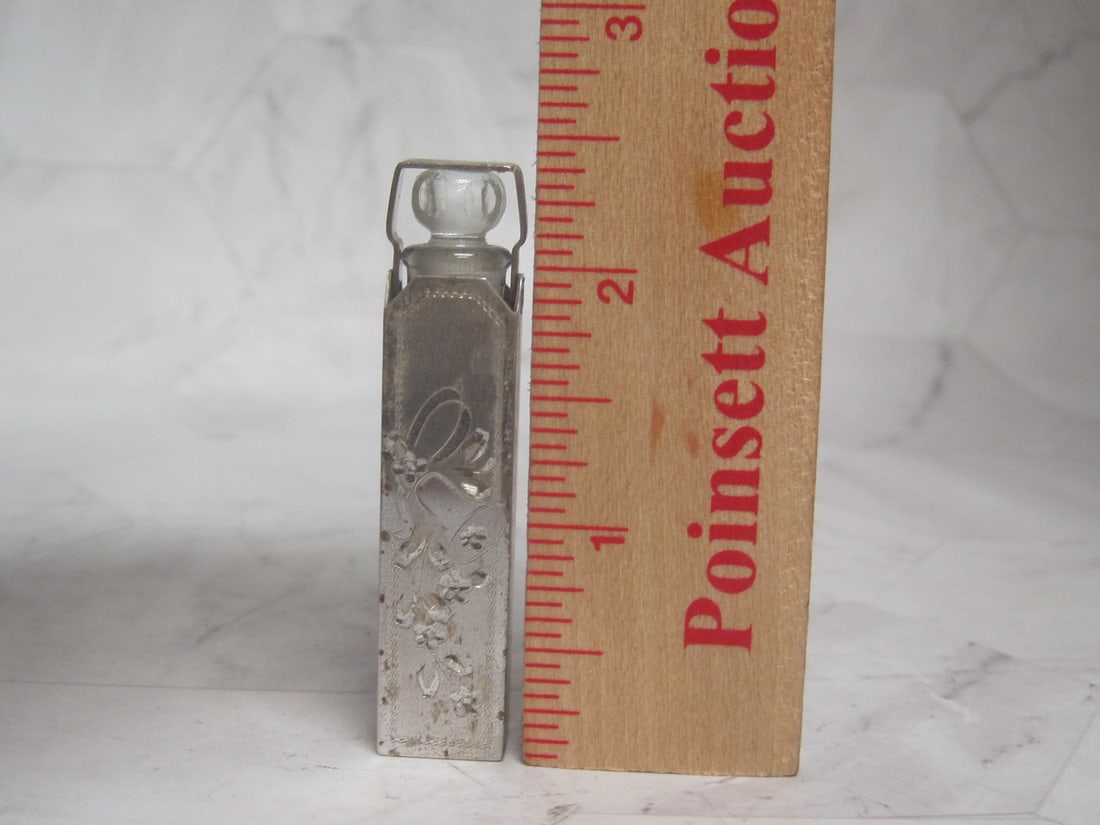 Sterling Silver & Crystal Perfume Bottle - 5