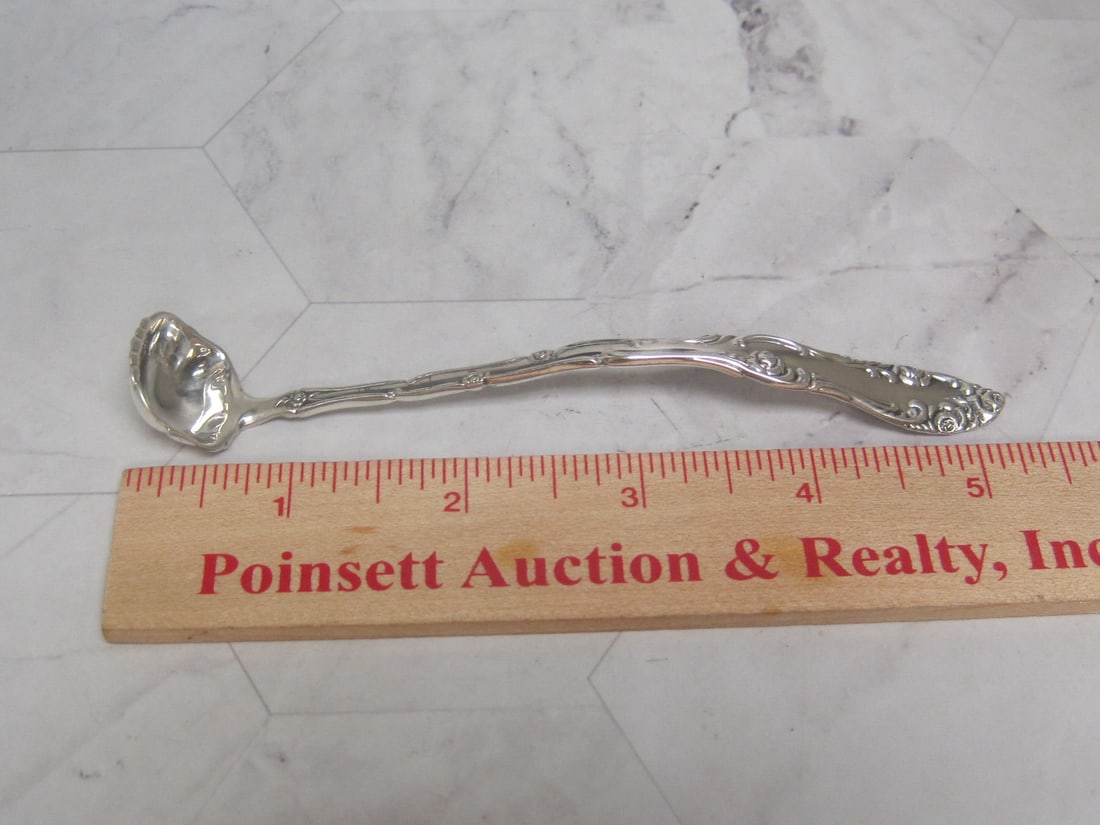 Scarce Victorian Sterling Silver Mustard Ladle - 6
