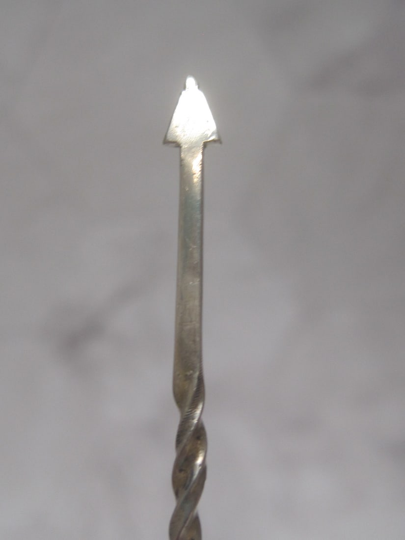 Victorian Sterling Silver Olive Spoon - 4