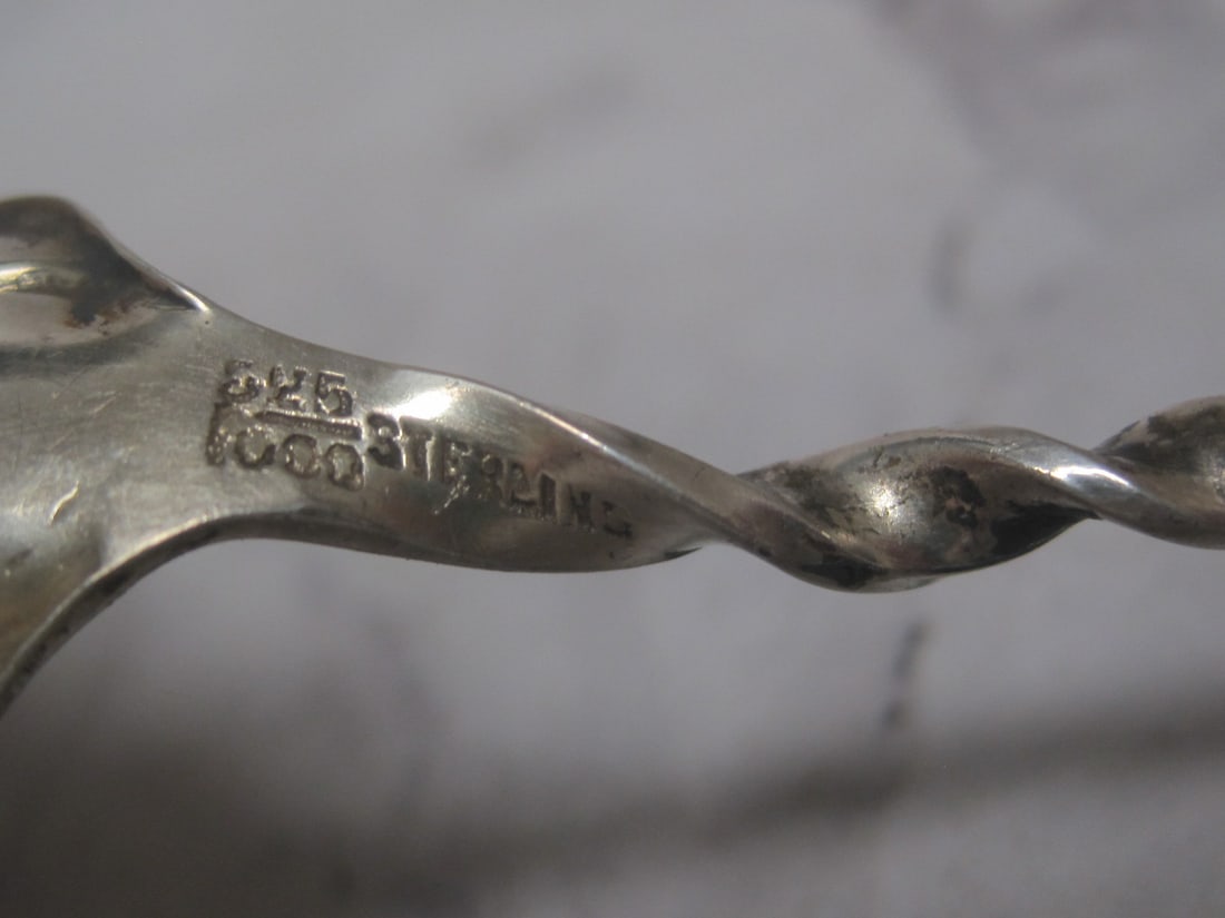 Victorian Sterling Silver Olive Spoon - 5