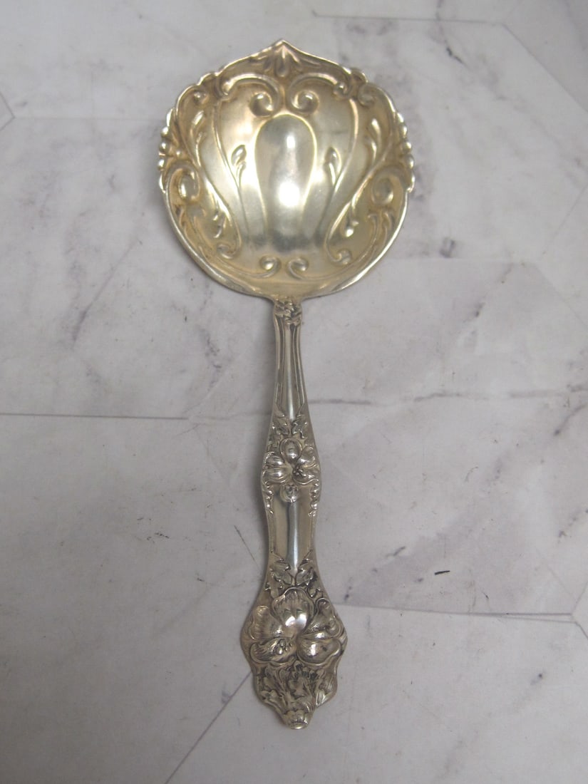 Antique Sterling Silver Serving Spoon (1 of 6)