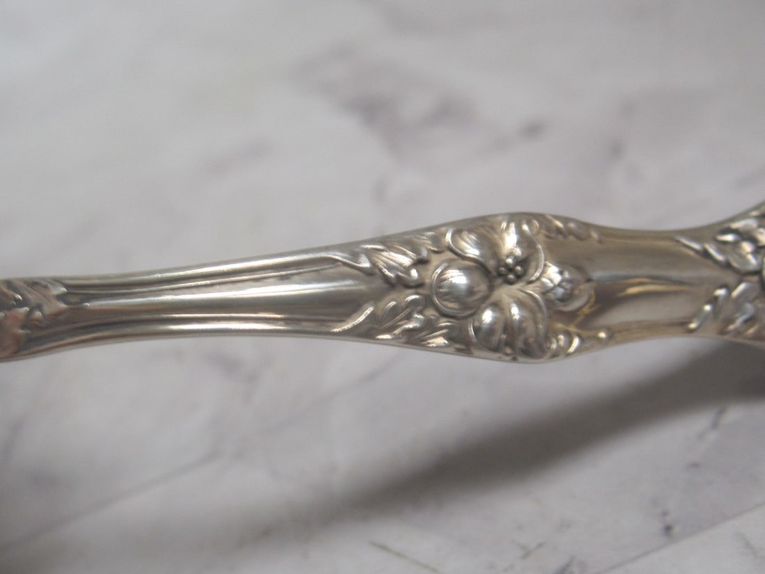 Antique Sterling Silver Serving Spoon - 4