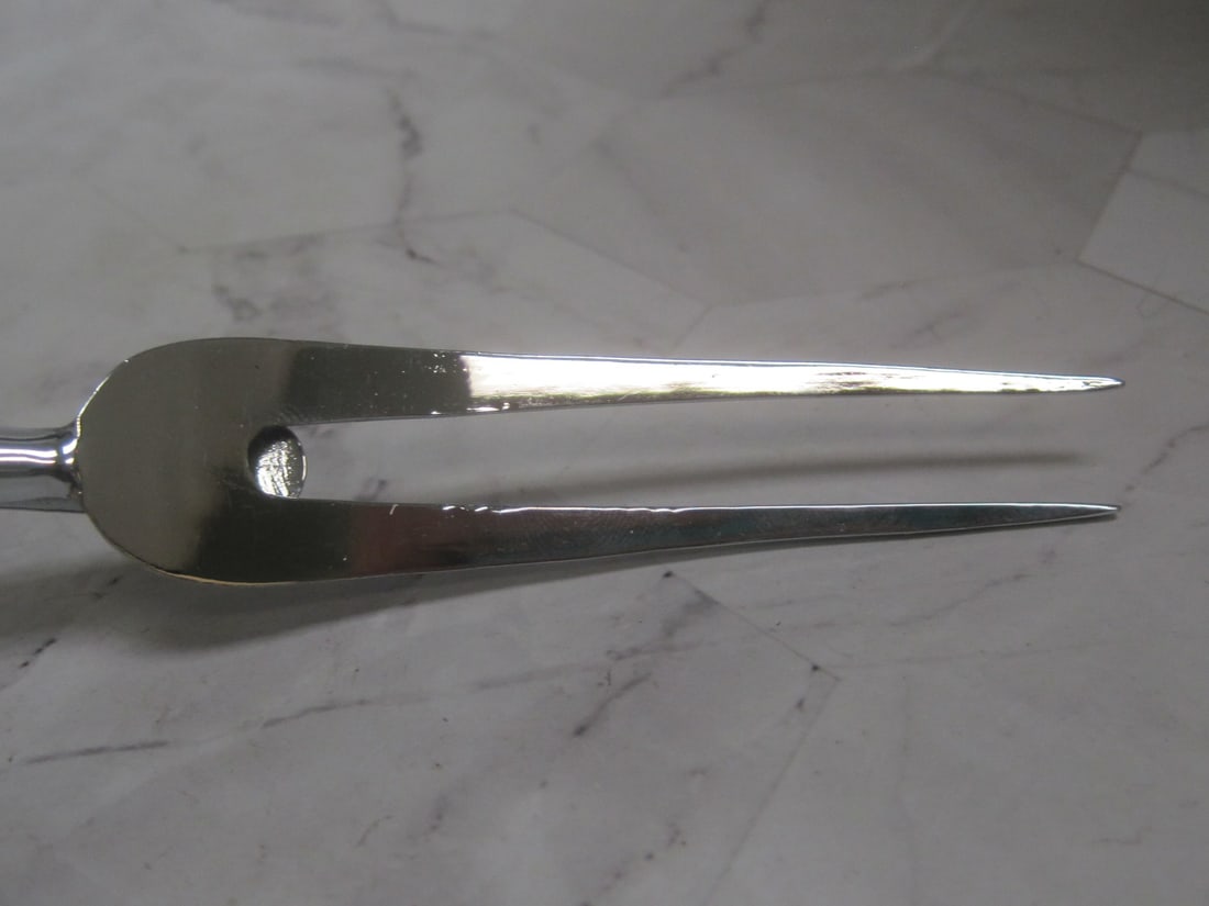 Sterling Silver Handled Meat Carving Fork - 4