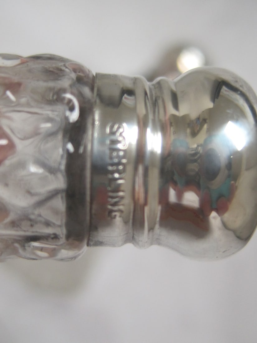 Sterling Silver & Crystal Salt & Pepper Shakers - 5