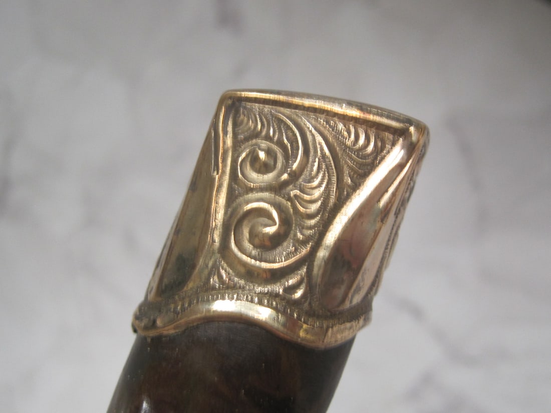 Antique Irish Blackthorn Walking Stick Handle - 2