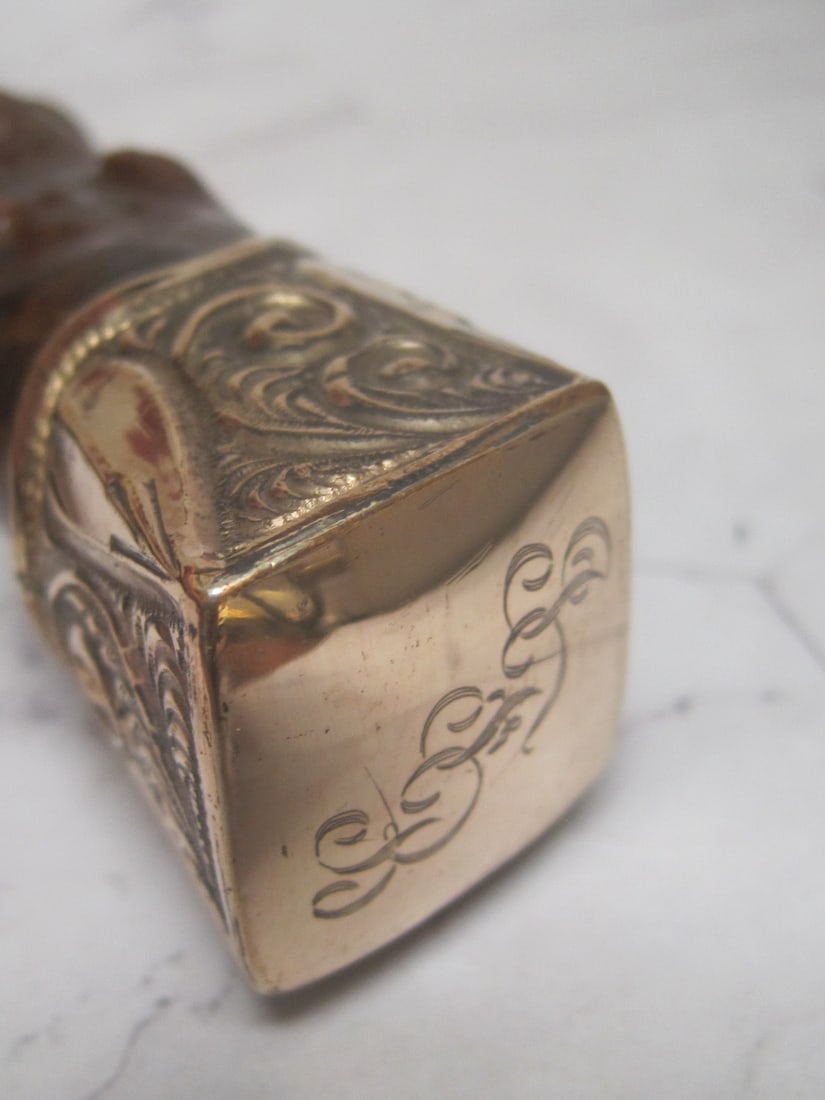 Antique Irish Blackthorn Walking Stick Handle - 4