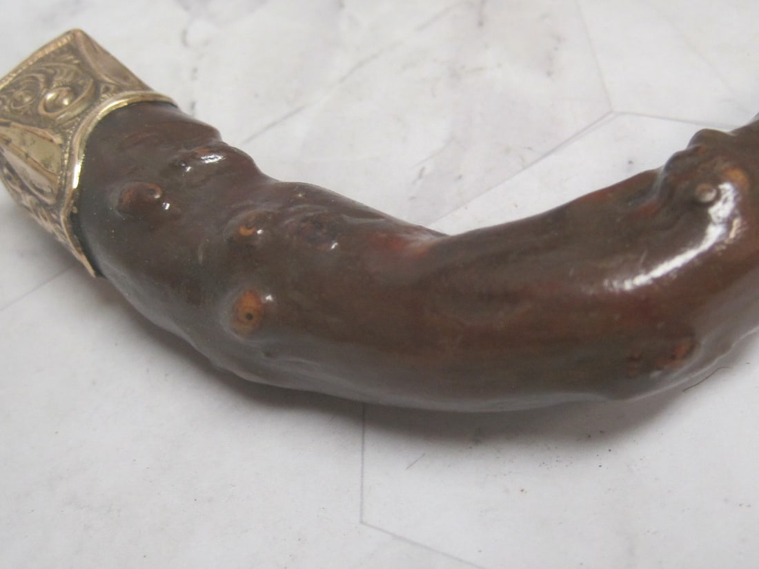 Antique Irish Blackthorn Walking Stick Handle - 5