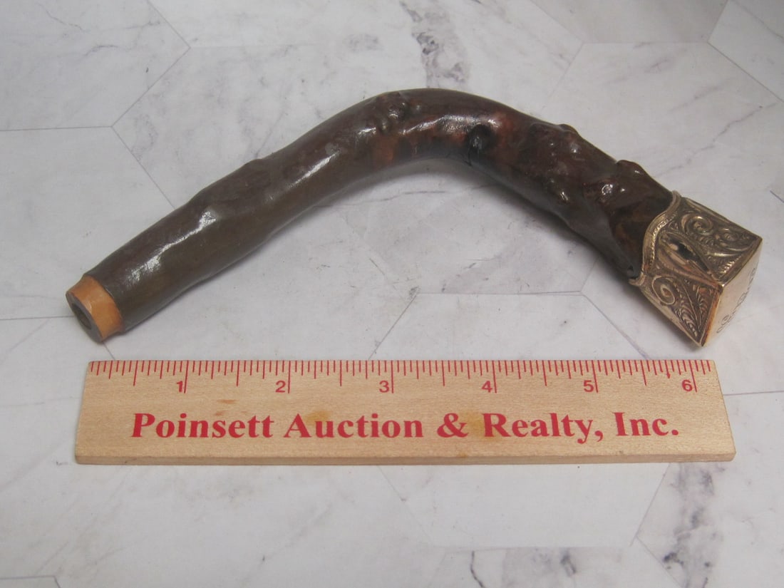 Antique Irish Blackthorn Walking Stick Handle - 7