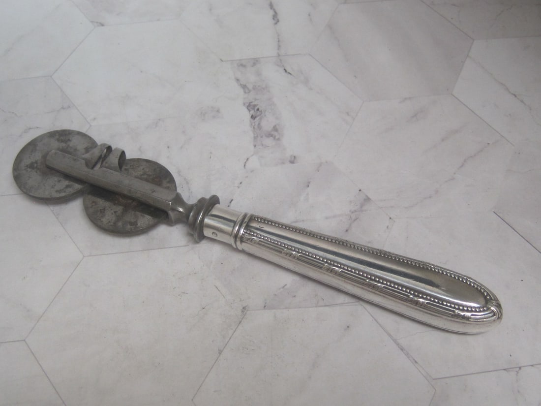 Gorham Victorian Silverplate Knife Sharpener: 9", circa 1890, Wheel type