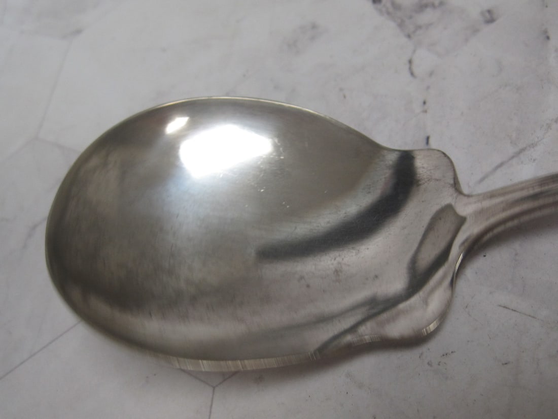 Sterling Silver Handled Large Serving Spoon - 4