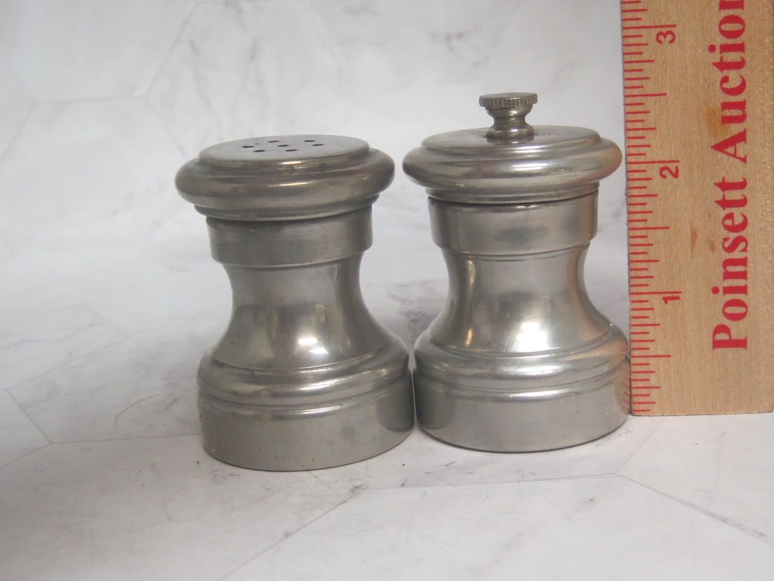 Pewter Pepper Mill & Salt Shaker - 6
