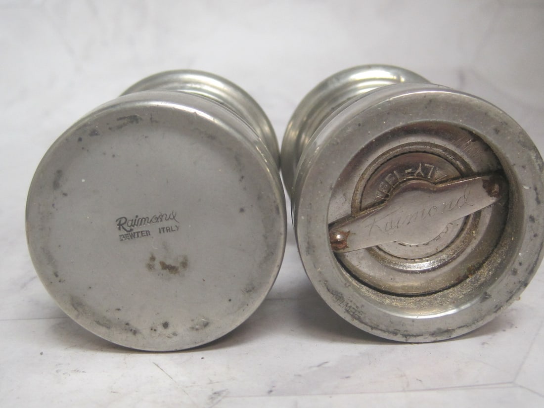 Pewter Pepper Mill & Salt Shaker - 4