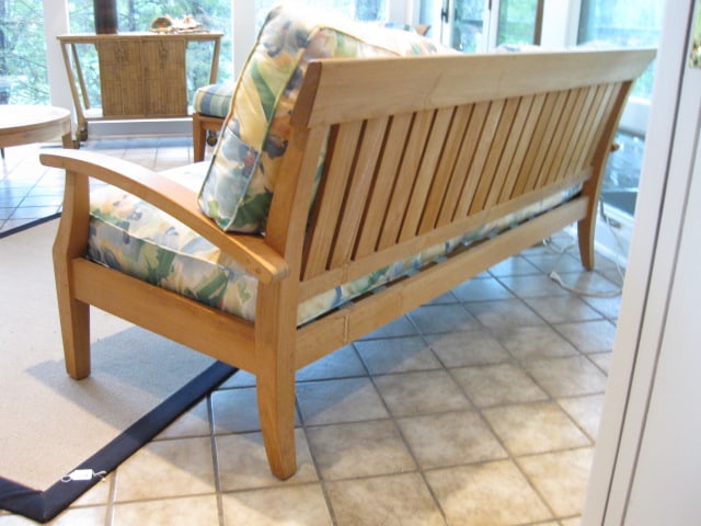 Lane WeatherMaster Indoor/Outdoor Wood Sofa with Removable Cushions - 10