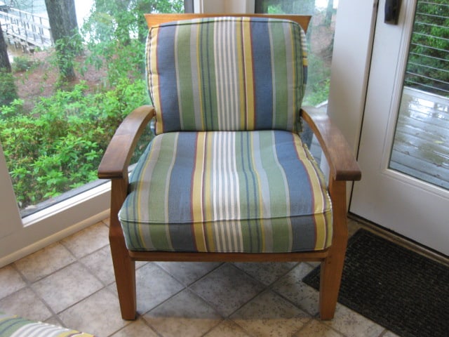 Lane WeatherMaster Indoor/Outdoor Armchair and Ottoman with Removable Cushions - 2