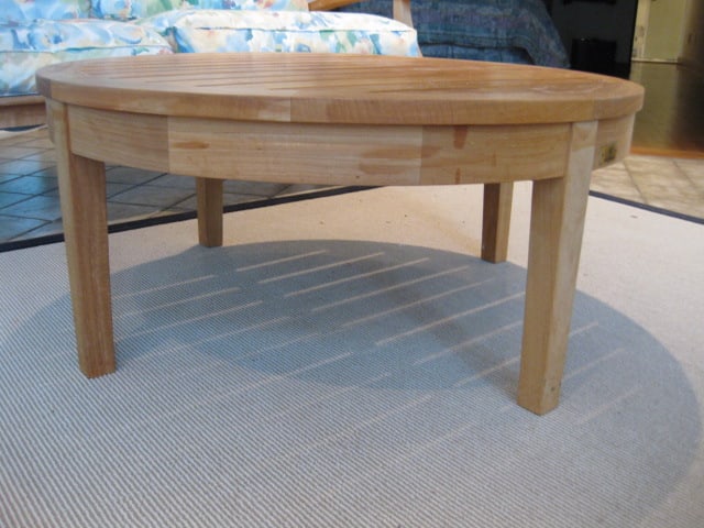 Laneventure Solid Wood Slat Style Coffee Table - 3