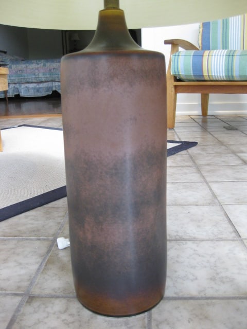 Mat Finish Glazed Pottery Table Lamp - 2