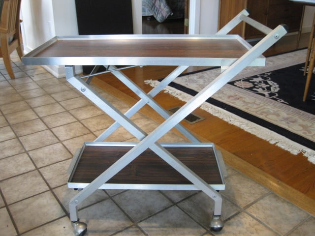 Midcentury Aluminum Folding Tea Cart (1 of 12)
