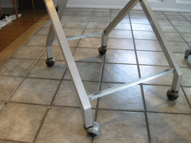 Midcentury Aluminum Folding Tea Cart - 6