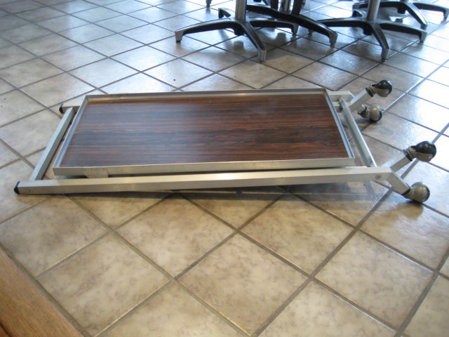 Midcentury Aluminum Folding Tea Cart - 9