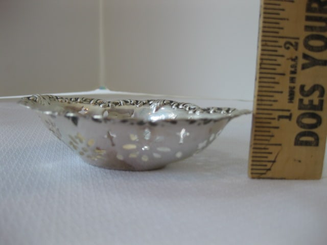 Four Vintage Austrian American Co. "AAA" Pierced Sterling Nut Dishes - 5