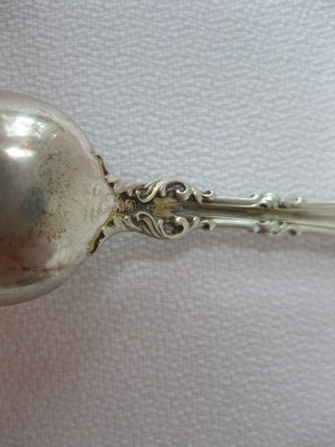 Eight Vintage Victorian Sterling Demitasse Spoons with Floral Design - 6