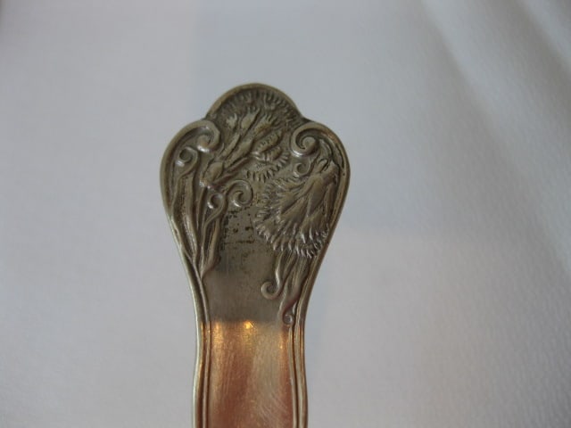 12 Vintage Victorian Sterling Spoons with Floral Design - 6