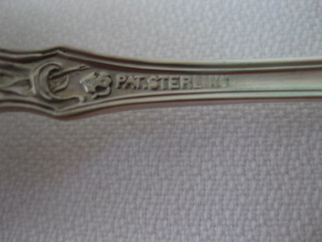 12 Vintage Victorian Sterling Spoons with Floral Design - 8