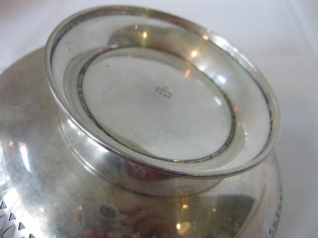 Vintage Victorian Watson Co. Sterling Footed Pierced Bonbon Dish - 7