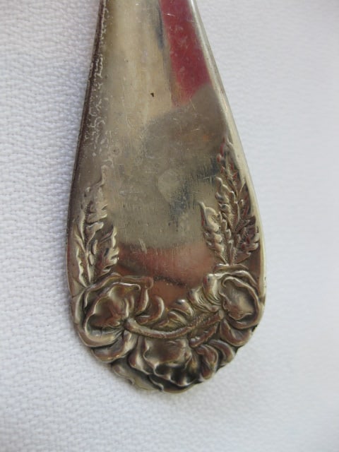 Vintage Sterling Napkin Rings, Serving Spoons and Fork, Sugar Spoon and Asparagus Fork - 10