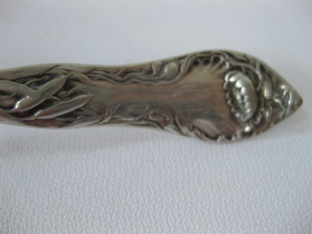 Vintage Sterling Napkin Rings, Serving Spoons and Fork, Sugar Spoon and Asparagus Fork - 14
