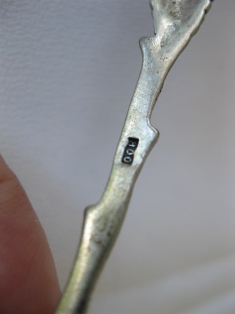 Web Sterling Handle Angel Food Cake Knife and Dessert Knife, Sterling Postage Stamp Holder, - 13