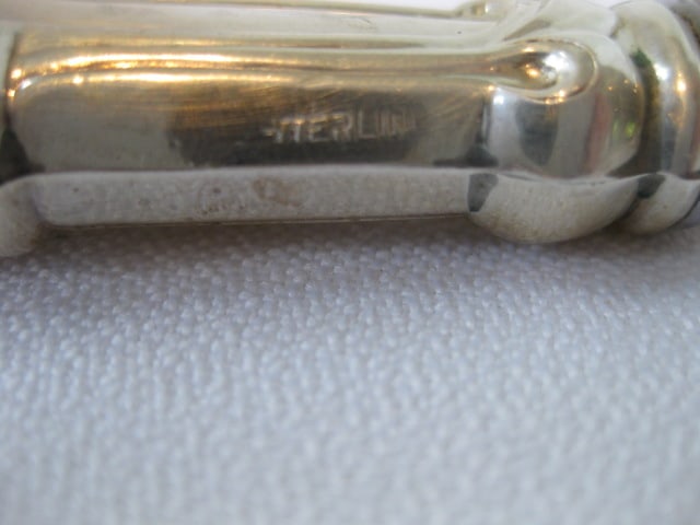 Web Sterling Handle Angel Food Cake Knife and Dessert Knife, Sterling Postage Stamp Holder, - 4