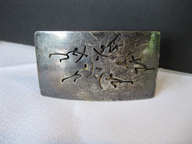 Mexican 925 Sterling Belt Buckle: 1.38 troy ounces