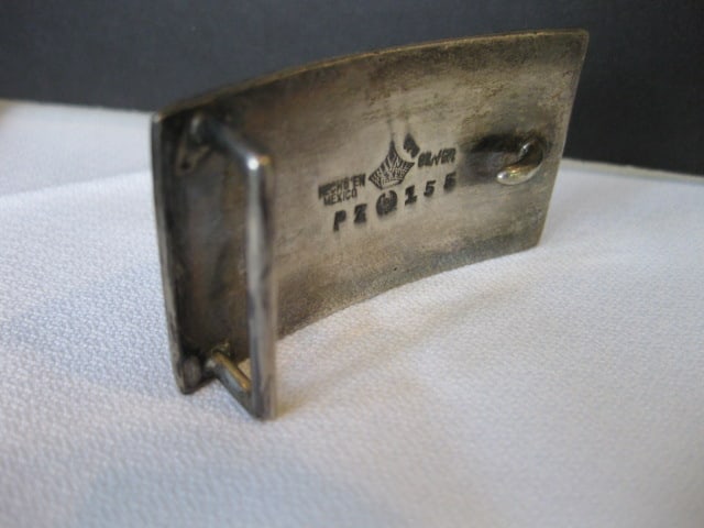 Mexican 925 Sterling Belt Buckle - 2
