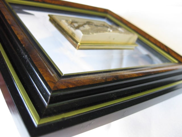 Israeli Artist SAAD Framed 3-D Cristal Sterling Silver 925 Accented Artwork - 3