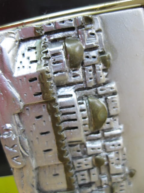 Israeli Artist SAAD Framed 3-D Cristal Sterling Silver 925 Accented Artwork - 7