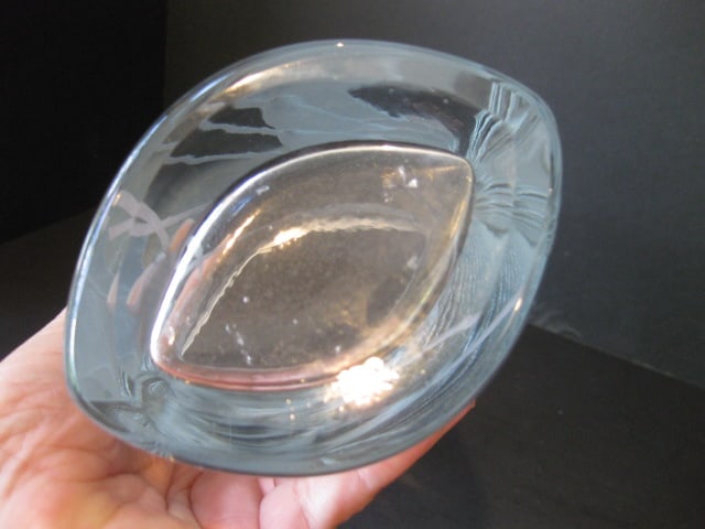 Etched Calla Lily Design Crystal Vase - 6
