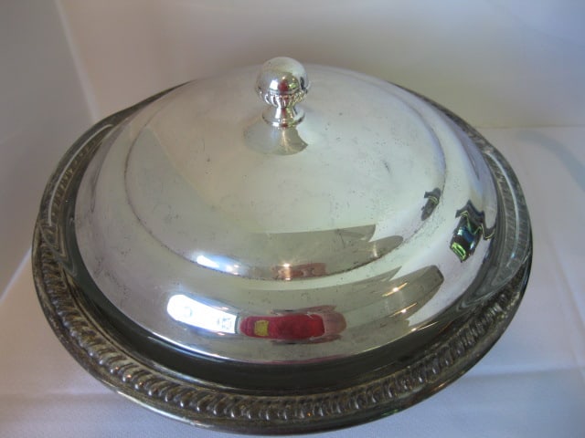 Silverplate Coffee Pot, Reed& Barton Creamer and Sugar Set and Footed Round - 3