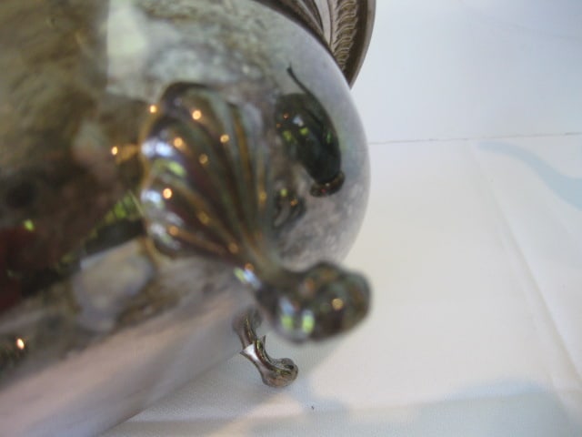 Silverplate Coffee Pot, Reed& Barton Creamer and Sugar Set and Footed Round - 6