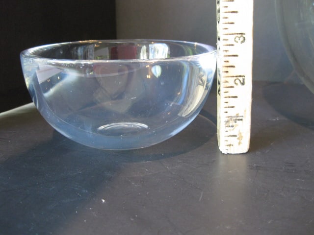Art Glass Colorless Crystal Salad Set - 2