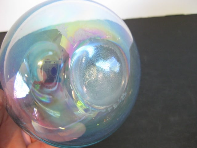 Signed R. Eickholt Aurene Iridescent Art Glass Vase - 3