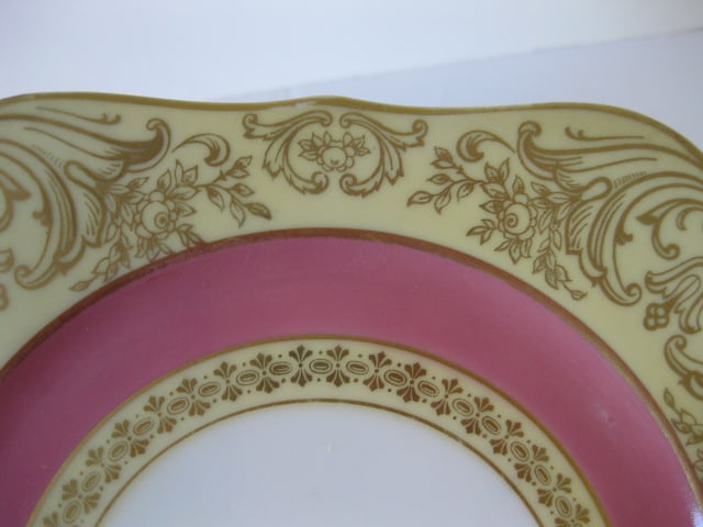12 PT Bavaria Tirschenreuth Gold Gilt Decorated Salad Plates - 4