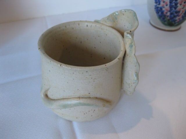Signed Studio Pottery Bowls, Plate, Cork Stoppered Jar, Tumbler and Elephant Cup - 13
