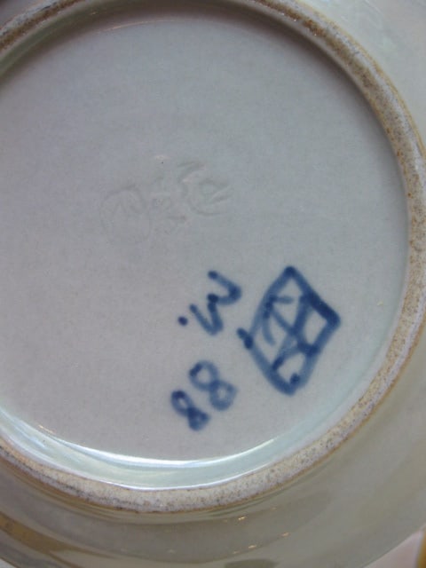 Signed Studio Pottery Bowls, Plate, Cork Stoppered Jar, Tumbler and Elephant Cup - 3
