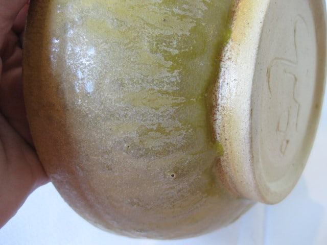 Signed Studio Pottery Bowls, Plate, Cork Stoppered Jar, Tumbler and Elephant Cup - 8