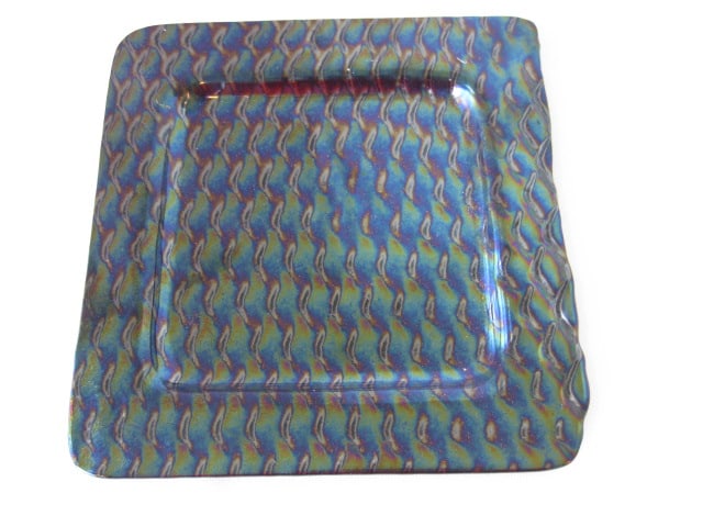 Art Glass Amberina and Iridescent Plates - 2