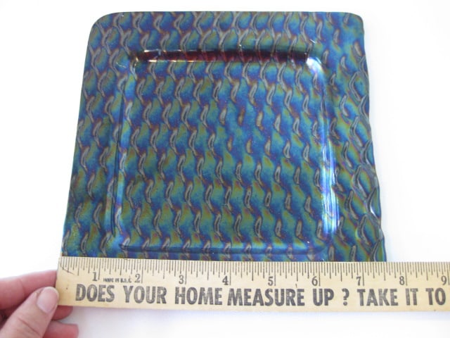 Art Glass Amberina and Iridescent Plates - 5